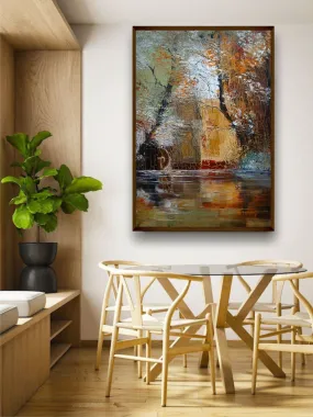 Artsense Painting for wall decoration Nature Abstract wall painting for living room big size painting for home decoration with frame-Multicolor -20x30 inches/(50x71cm)