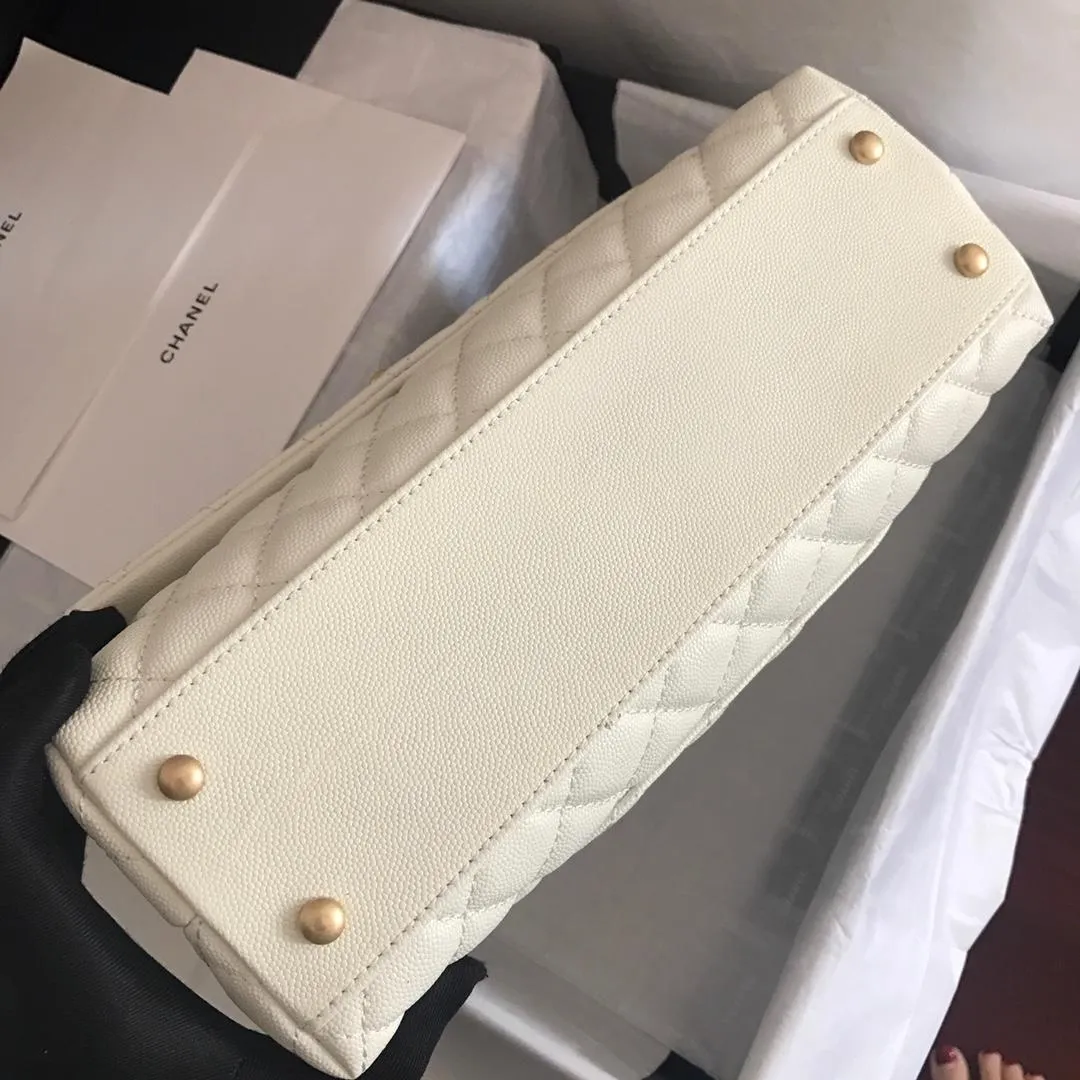 CHL Coco With Top Handle Bag White For Women 11in/28cm