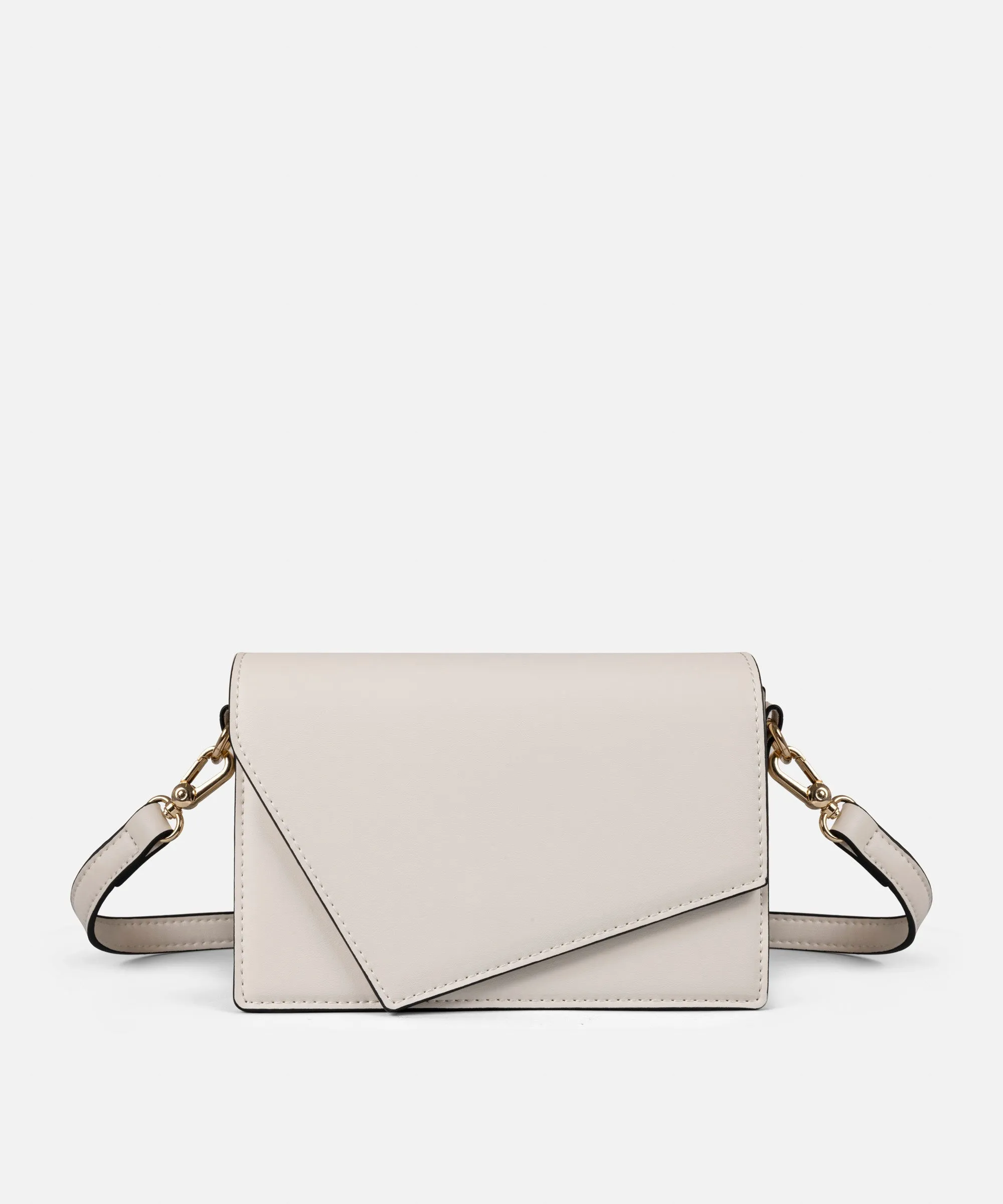 Ipekyol Asymmetrical Flap Bag Ecru