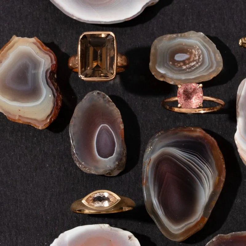 Iris Ring, Morganite, 9kt Yellow Gold